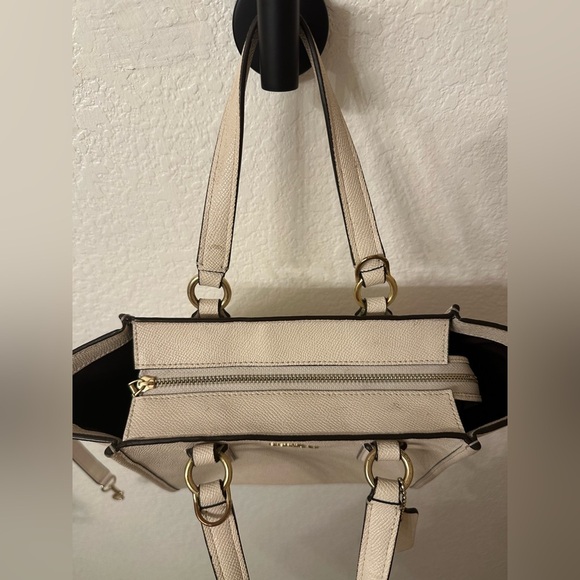 Coach Mini Crosby CrossgrainCarryall Crossbody Bag Cream Color - Picture 4 of 16